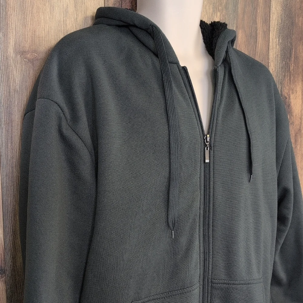 Big Ball Sports Men's Zip-Up Fleece Lined Hoodie Jacket L           P310